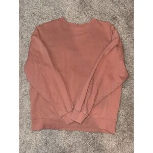Zara‎ Relaxed Crew Neck Pullover Sweatshirt in Rouge Pink Sz 6